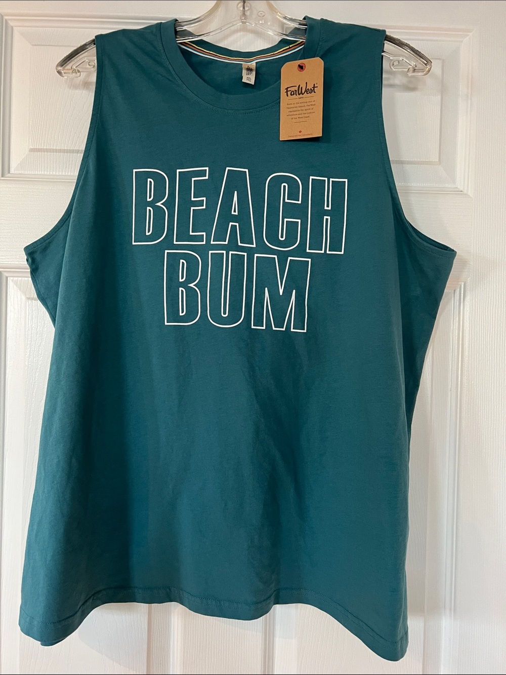 NWT - Far West - Beach Bum Teal Tank Top